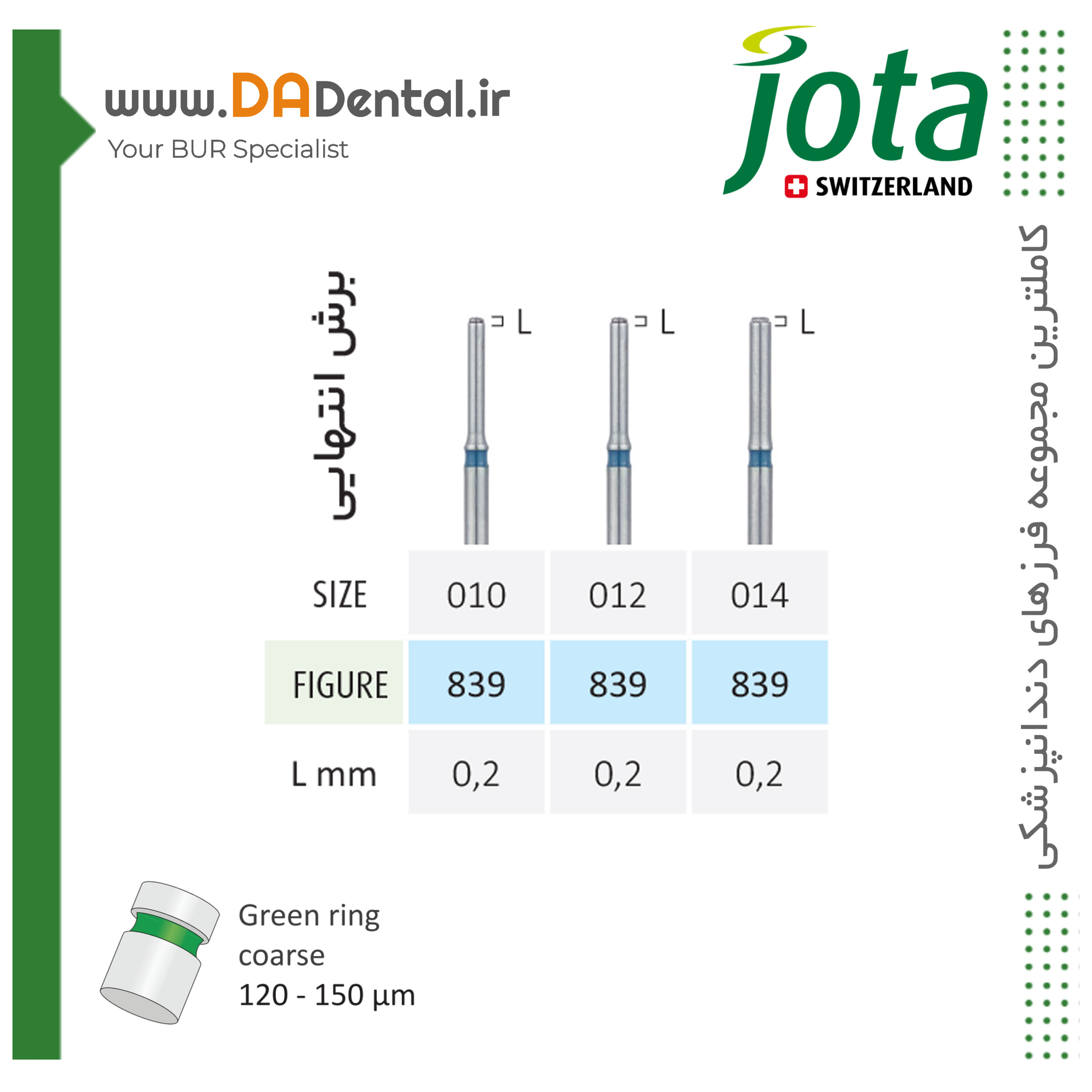 فرز اند کاتEND CUT الماسی دور آبی جوتا JOTA کد 839