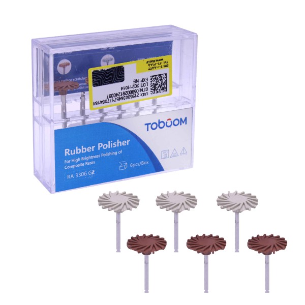 کیت دیسک خورشیدی رزین کامپوزیت 6 عددی – Rubber Polisher kit TOBOOM